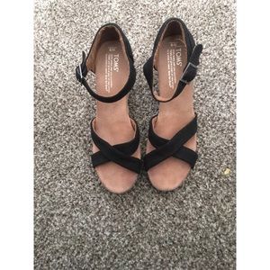 Canvas Chevron Wedge Sandals